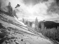 Snowboarding wallpapers: B&W Jump