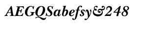 Baskerville fonts: Baskerville Handcut Bold Italic