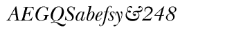 Baskerville fonts: Baskerville Handcut CE Regular Italic