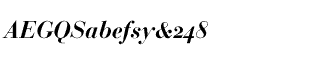 Serif fonts B-C: Bauer Bodoni Bold Italic OSF