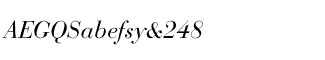 Serif fonts B-C: Bauer Bodoni Italic