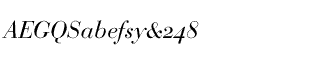 Serif fonts B-C: Bauer Bodoni Italic OSF
