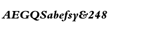 Serif fonts B-C: Bembo ExtraBold Italic