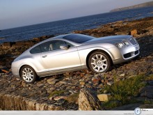 Bentley coupe in rocky road view wallpaper