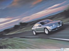 Bentley driving fast view wallpaper