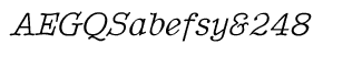 Serif fonts B-C: Better Type Right Italic