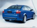 Blue Audi A4 S4 in white wallpaper