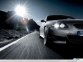 Car wallpapers: Bmw M5 down the road wallpaper