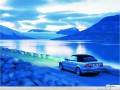 BMW wallpapers: Bmw Serie 3 neon mountain view wallpaper