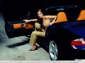 Car wallpapers: Bmw Z3 sexy girl and car wallpaper