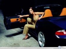 Bmw Z3 sexy girl and car wallpaper