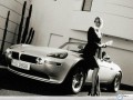 Car wallpapers: Bmw Z8 sexy girl and car wallpaper
