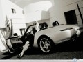 Car wallpapers: Bmw Z8 sexy woman and car wallpaper