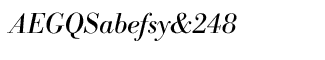 Bodoni fonts: Bodoni Antiqua GR Regular Italic