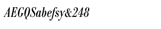 Bodoni Antiqua Regular Condensed Italic