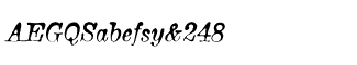 Serif fonts B-C: Bonsai Italic