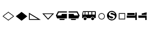 Symbol fonts A-E: Bundesbahn Pi 2