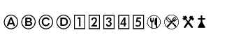 Symbol fonts A-E: Bundesbahn Pi 3