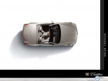 Cadillac Xlr top view in white wallpaper
