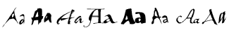 Creepy fonts A-M: Calligraphic Fonts One