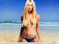Caprice Bourret by the sea wallpaper