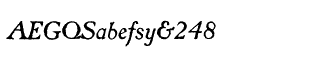 Serif fonts C-D: Caslon Antique Italic