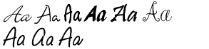 Handwriting fonts A-K: Casual Script Value Pack