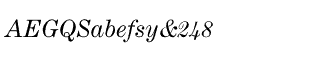 Century fonts: Century Expanded Italic