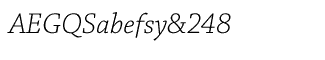 Serif fonts C-D: Chaparral Pro Light Italic