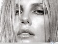 Charlize Theron face black and white wallpaper
