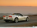 Chevrolet wallpapers: Chevrolet Corvette white in sunset  wallpaper