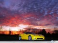 Chevrolet Corvette Z51 in the sunset wallpaper