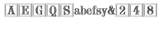 Retro fonts A-M: Chisel Initials CE
