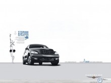 Chrysler PT Cruiser black front view wallpaper