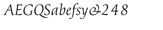 Serif fonts C-D: Classica Light Italic