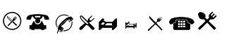 Symbol fonts A-E: Communications 1