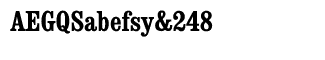 Serif fonts C-D: Consort Bold Condensed