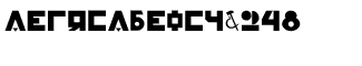 Symbol fonts A-E: Constructivist Cyrillic