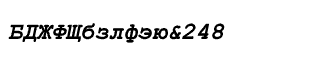 Serif fonts C-D: Courier Cyrillic Bold Incline
