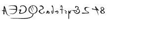 Handwriting fonts A-K: Da Vinci Backward