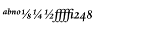 Serif fonts D-G: Dante Medium Italic Expert