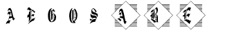 Symbol fonts A-E: Diamond Monograms (2 chars)