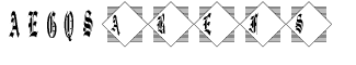 Symbol fonts A-E: Diamond Monograms (3 chars)