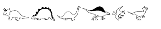 Symbol fonts E-X: Dinosaurs