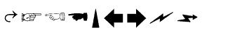 Misc symbol  fonts: Directions
