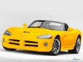 Dodge wallpapers: Dodge Viper yellow in white wallpaper