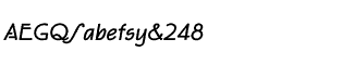 Retro fonts A-M: Eaglefeather Informal Bold Italic