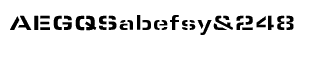 Serif fonts D-G: EF Advera Stencil Regular