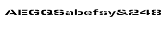 Serif fonts: EF Advera Stencil Regular Extended