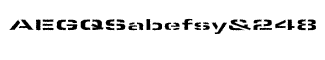 Serif fonts D-G: EF Advera Stencil Regular Extended Rough